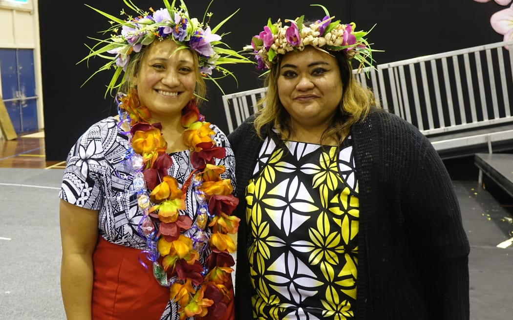 Sacred Heart teacher and Polyfest volunteer Sinapi Taeao, (left),  and Polyfest organiser Luana Leuluai
