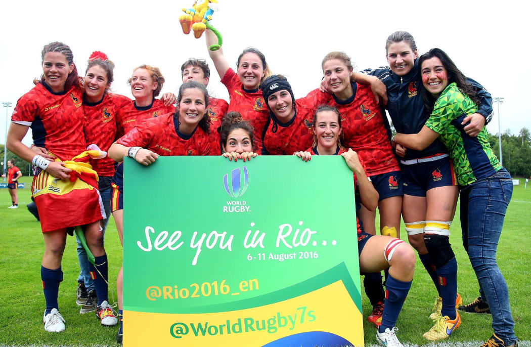 Spain celebrate qualifying for the Rio Olympics.