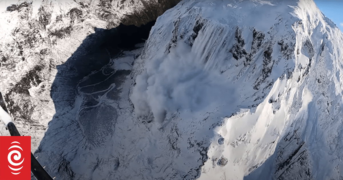 Watch: Controlled Milford Sound avalanche set off by explosives to reduce risks