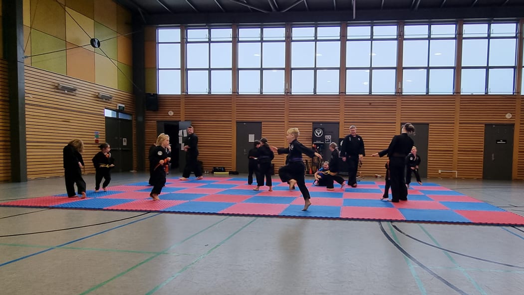 Karate lessons at a Christchurch City Council-owned hall.