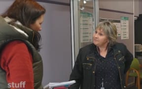 No-one home: a staffer at MP Todd Barclay's Gore office greets Fairfax reporter Rachael Kelly.