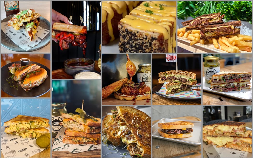 Finalists on offer at this year's Great New Zealand Toastie Takeover.