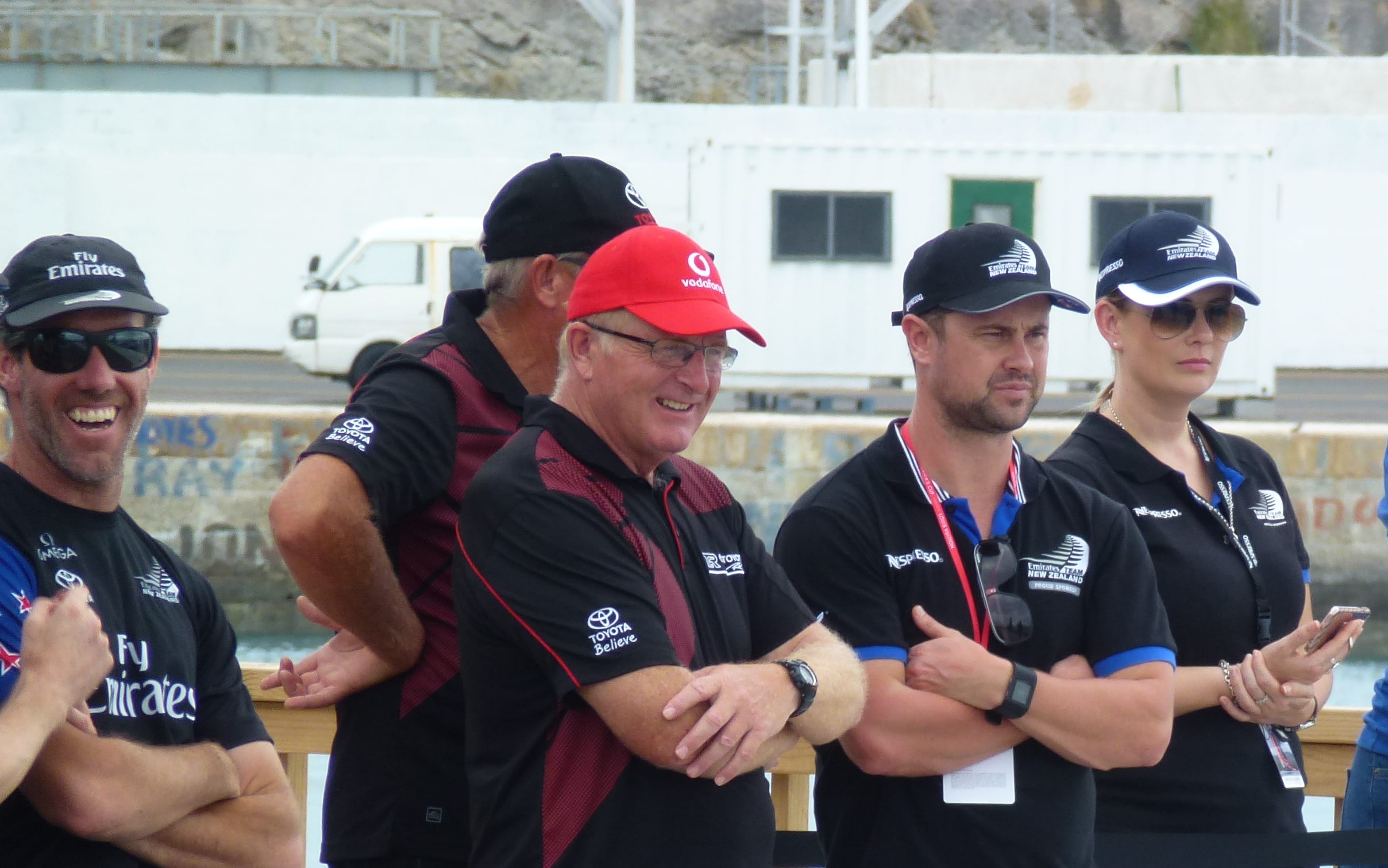 Martin Tasker, Peter Lester on the Toyota team; and Sam Wallace represnting Nespresso.
