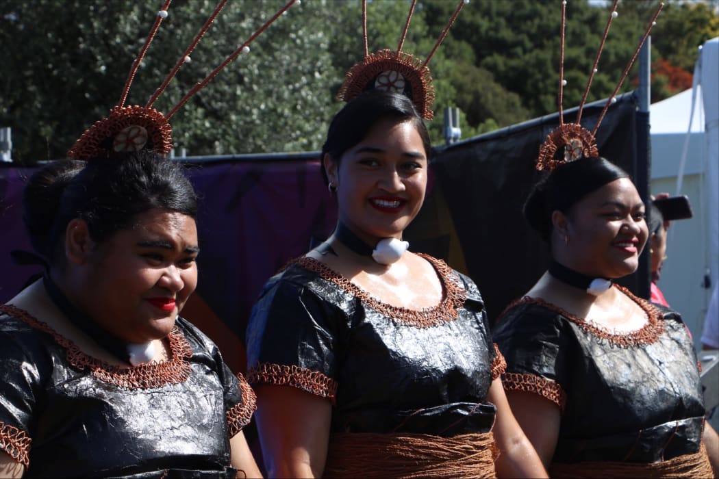 The debrief for Tamaki College's Tongan group.