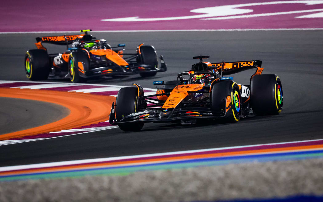 McLaren F1 drivers Oscar Piastri (81) and Lando Norris (4)