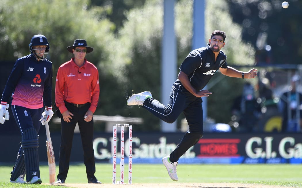 Ish Sodhi was the most successful of the New Zealand bowlers.