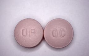 US Drug Enforcement Administration(DEA) shows 20 mg pills of OxyCotin.