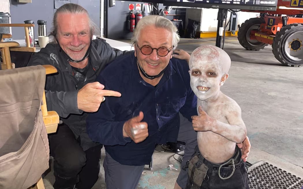 George Miller (centre) says Quaden "has a career ahead of him" in the movie industry.