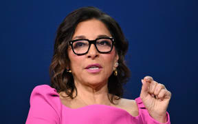 (FILES) Linda Yaccarino, CEO of X Corp., formerly Twitter, speaks with Catherine Herridge during a keynote at the Consumer Electronics Show (CES) in Las Vegas, Nevada, on January 7, 2025. Linda Yaccarino announced on July 9, 2025, her resignation as CEO of X, the social media platform formerly known as Twitter, after two years at the helm of the Elon Musk-owned company. In a statement posted on the platform, the former NBCUniversal advertising executive said she had "decided to step down as CEO of X" following what she described as "two incredible years" leading the company through a major transformation. (Photo by Patrick T. Fallon / AFP)