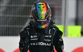 Mercedes' British driver Lewis Hamilton.