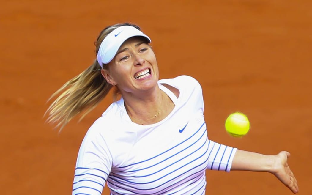 The defending French Open champion Maria Sharapova.