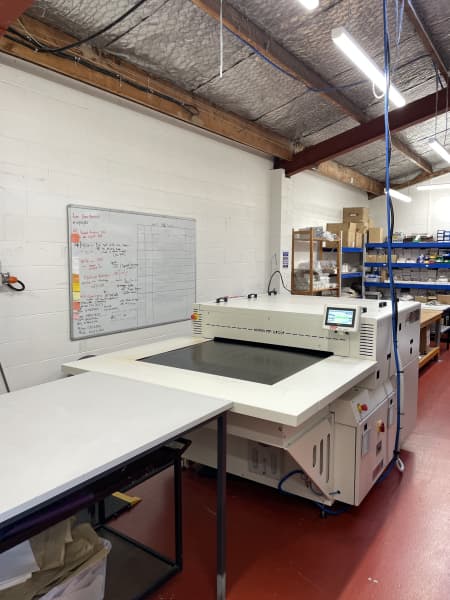 Fusing press at Hawes and Freer.