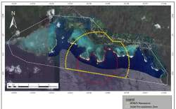 HMNZS Manawanui initial precautionary zone.
