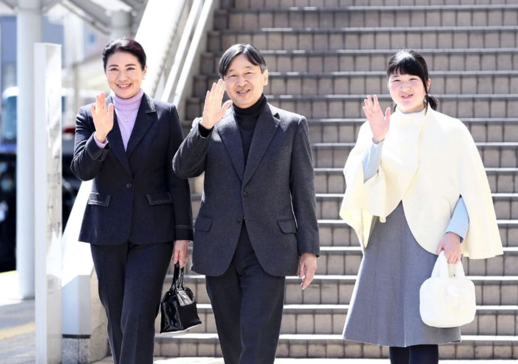 Japan's Crown Prince Naruhito, his wife Princess Masako and daughter Princess Aiko