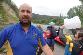 Ben Adams, whose family runs the Bridge to Nowhere Jet boat tours and Whanganui River Canoesat Pipiriki.