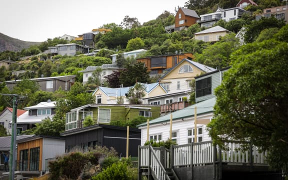 Houses around Lyttelton area in Christchurch
