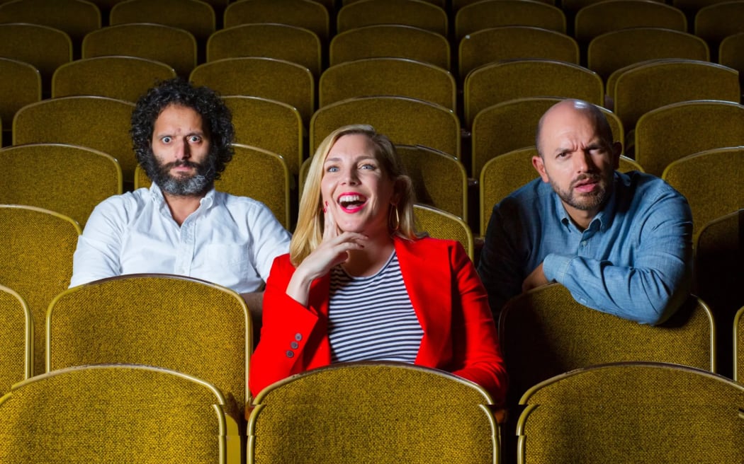Comedians Jason Mantzoukas, June Diane Raphael and Paul Scheer host the film podcast How Did This Get Made?