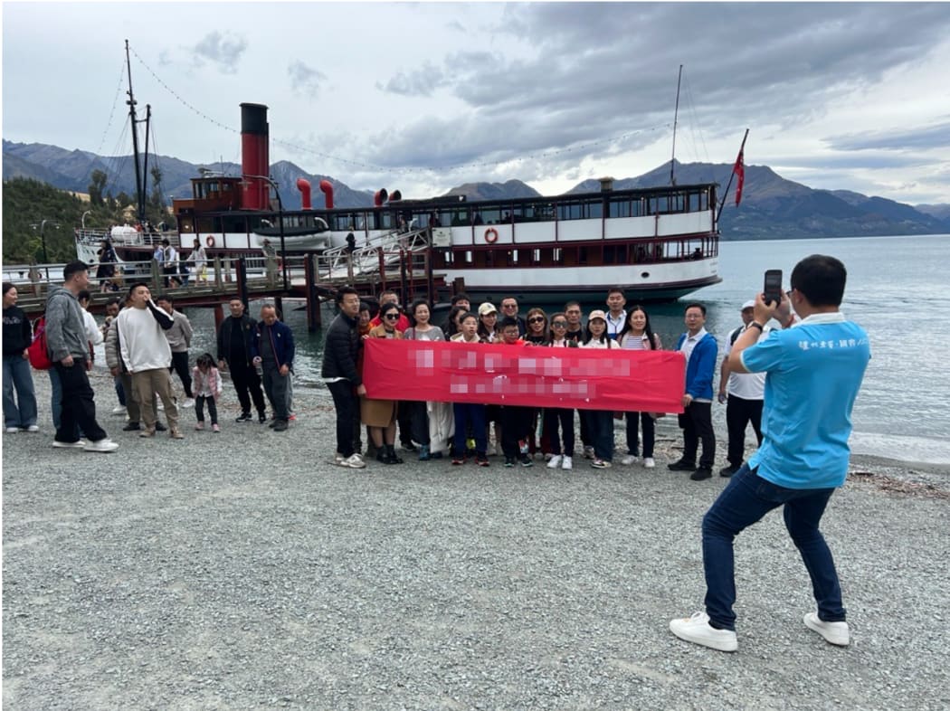 Chinese tourists in Queenstown, Jan 2023.