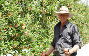 Jonty Moffett with some of his remaining apple trees