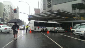 The scene at Albert Street and Wellesley Streets.