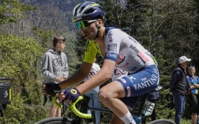 New Zealand cyclist Dion Smith riding for Belgian team Intermarchē-Wanty, 2024.