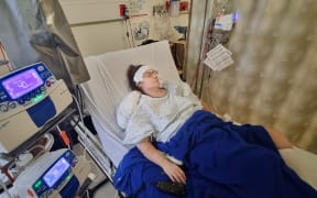 Sophia Glenn in hospital.