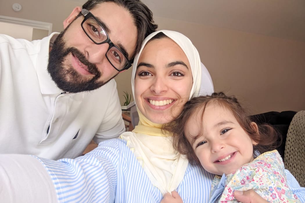 Atta, Farah, and Aya, just before Atta's death.