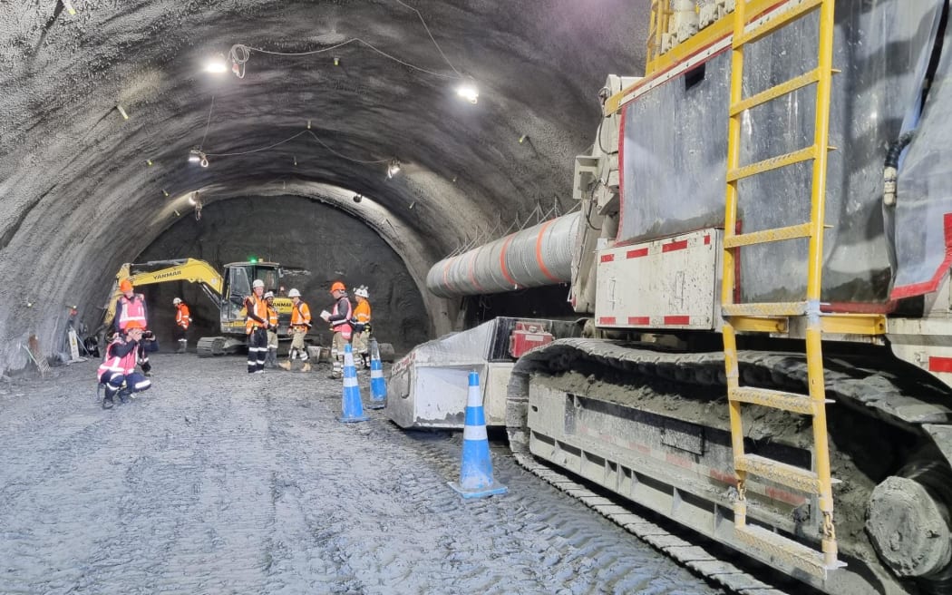 Inside the tunnel.