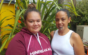 Rayne Bradley (left) with her mother Chelsea.