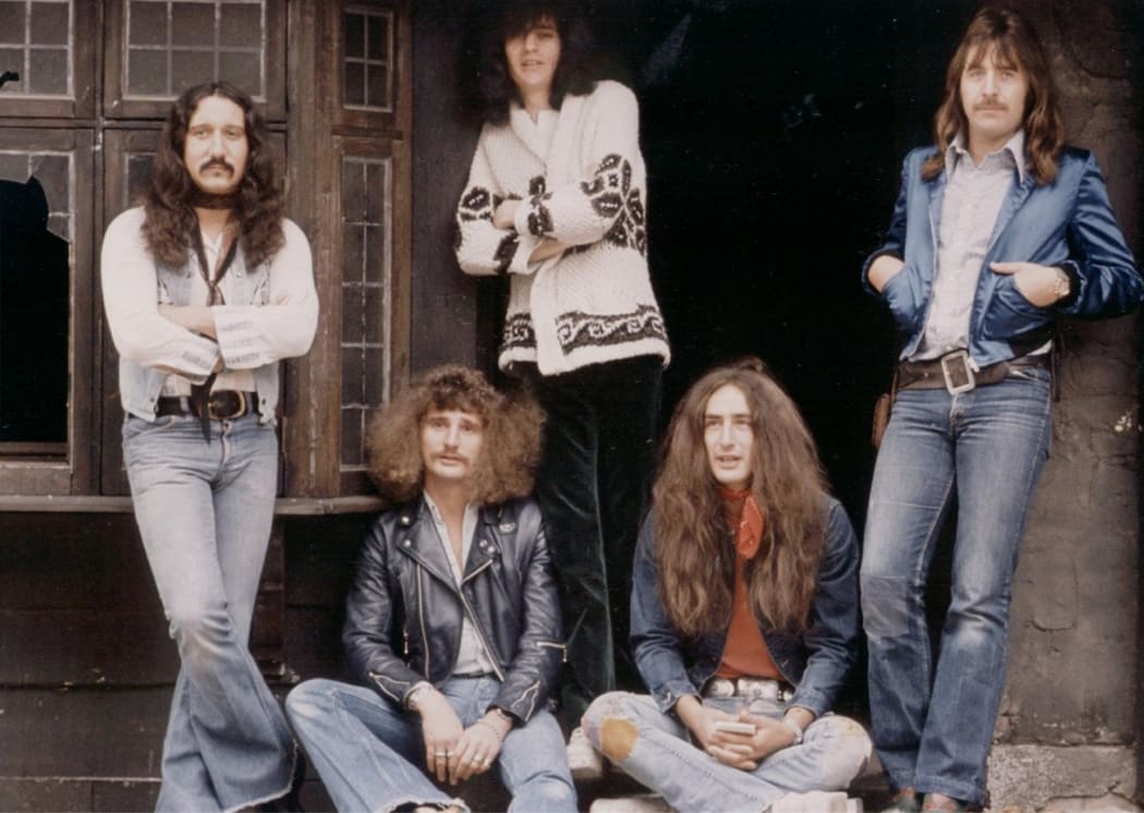 Uriah Heep 1973: From left to right Mick Box, David Byron, Gary Thain, Ken Hensley, Lee Kerslake.