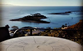 Autumn sun over Nelson and Tasman Bay.