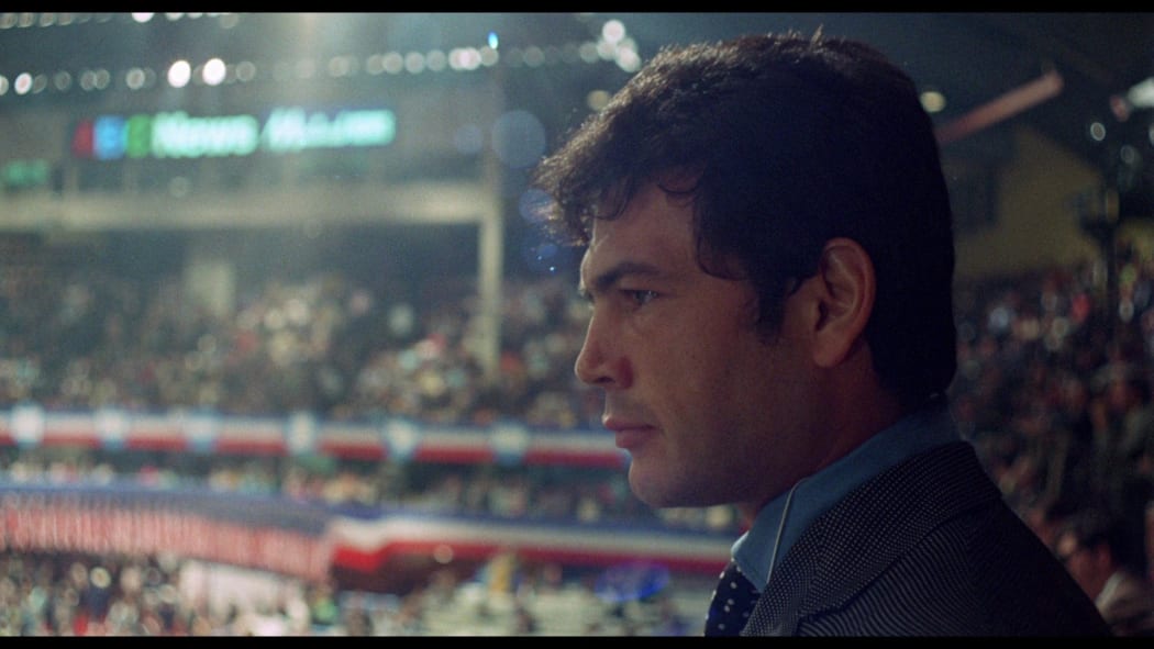 Robert Forster is a news cameraman covering the 1968 Democratic Convention in Haskell Wexler’s rarely seen Medium Cool