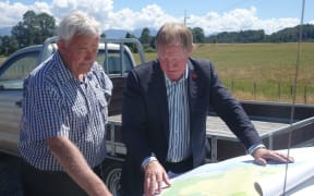 Bernie Monk, left, and Environment Minister Nick Smith.