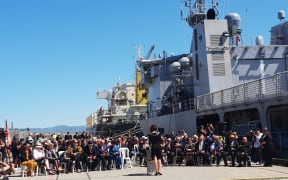 The private civic ceremony held at Gisborne harbour for the crew of the tall ships and the waka flotilla.