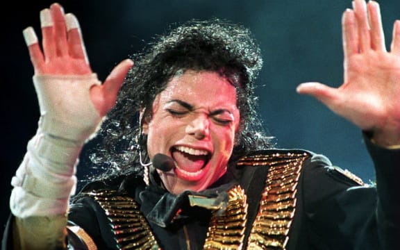 Michael Jackson performing on the Singapore leg of his Dangerous Tour.
