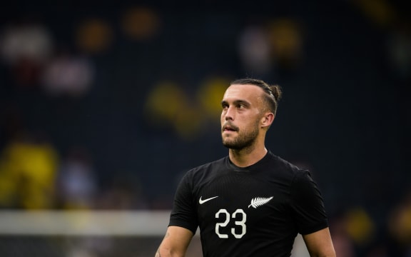Clayton Lewis of New Zealand after the international friendly football match between Sweden and New Zealand All Whites on Friday June 16 2023 at Friends Arena, Stockholm, Sweden.
Photo: Joel Marklund / www.photosport.nz