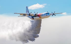 A Large Air Tanker in use against Australian bushfires.