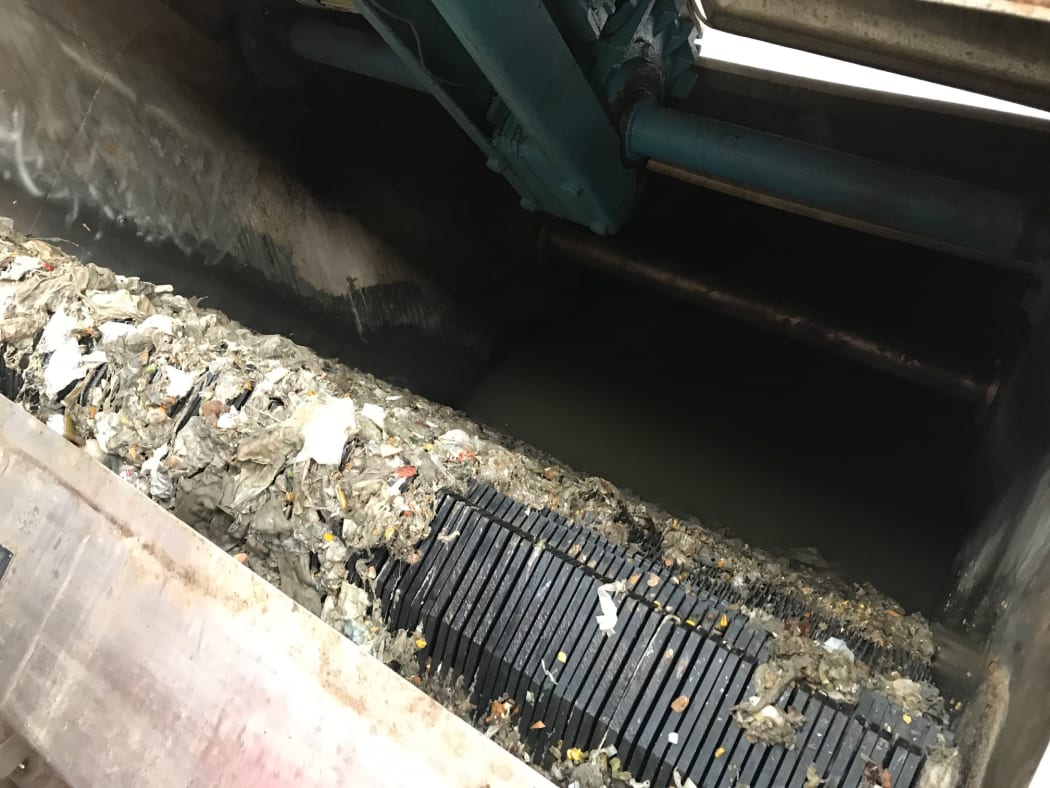 Moa Point wastewater treatment plant, where you can see a range of items such as wet wipes and sanitary products that have been flushed down the loo.