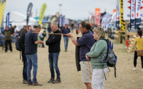 People attend the South Island Agricultural Field Days.