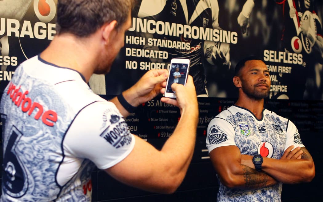 Reuben Wiki (right) will lead the Warriors at the NRL Nines.