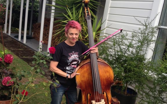 Victoria Jones with her Brazilian bass
