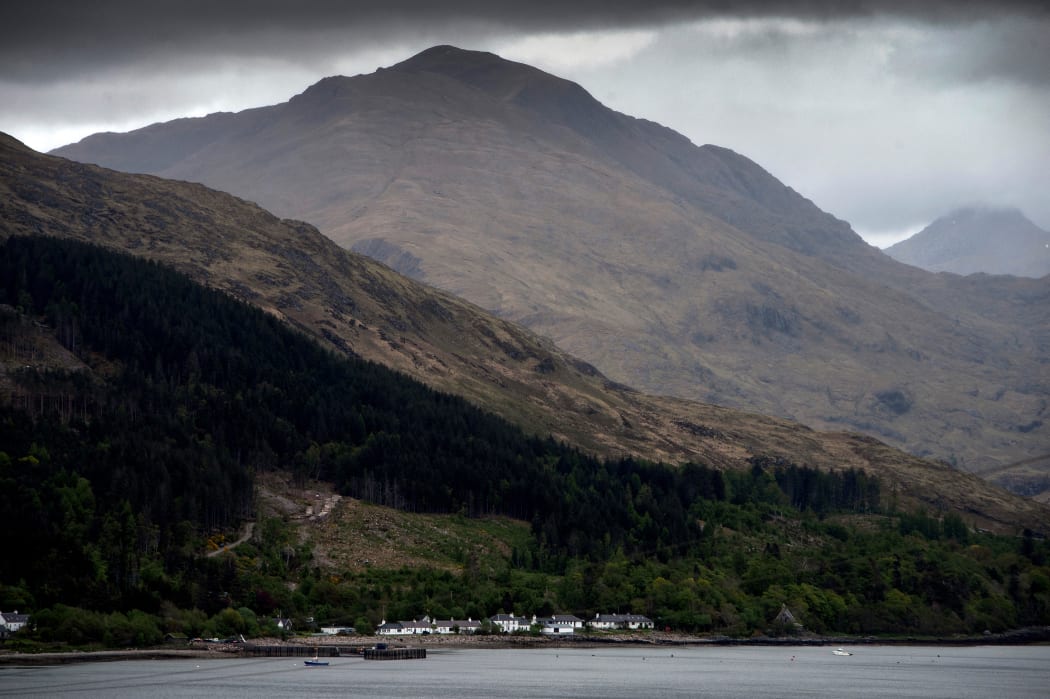 Inverie on the Knoydart peninsular, home to the The Old Forge pub, is pictured across Loch Nevis in the Scottish Highlands on 21 May, 2021.