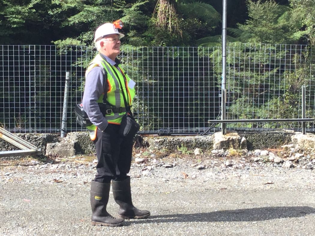 Bernie Monk at Pike River Portal. Credit: Pike River Recovery Agency