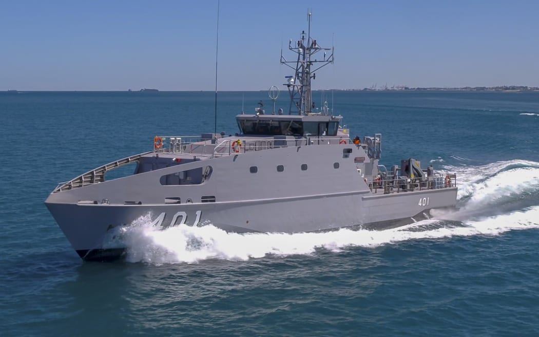 The new generation of Guardian Class Patrol boat being rolled out across the Pacific by Australia as part of strengthening regional maritime security.