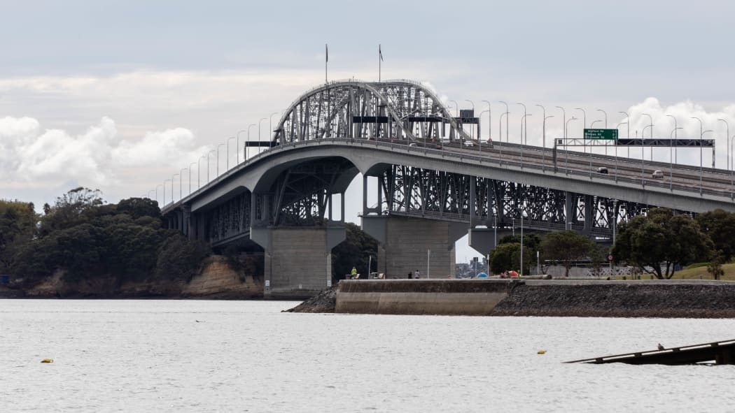 Auckland's Harbour Bridge during the Covid-19 alert level four lockdown.