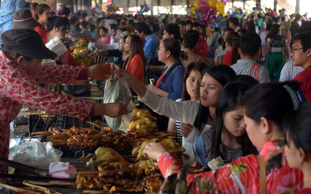 A market in the Cambodian capital of Phnom Penh.