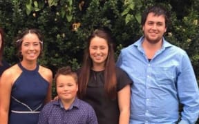 Bailley Unahi, third from left, with her siblings.