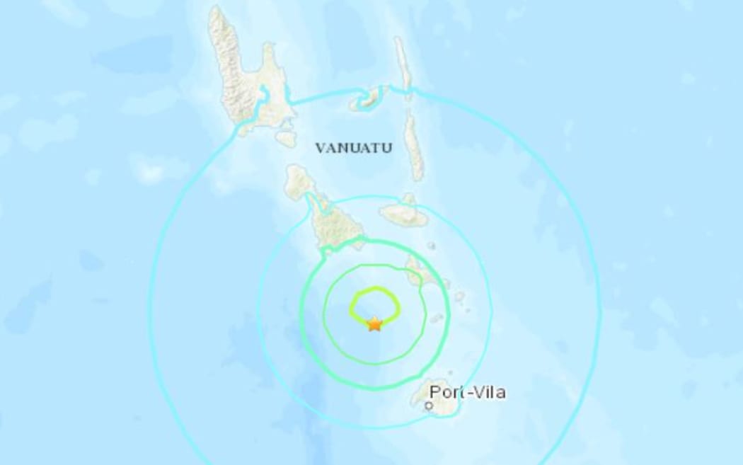 The 6.3 magnitude earthquake struck NNW of Port Vila.