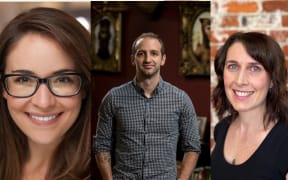 Chelsea Rapp, Chairperson NZGDA; Patrick Wagner, Head of Interactive - Weta Workshop; Zoe Hobson, CEO Runaway Play