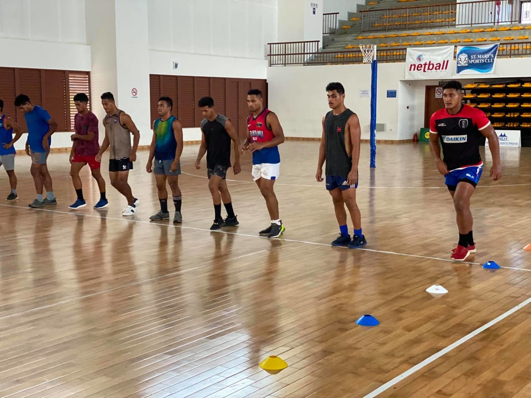 The Samoa Sevens wider squad are put through their paces.
